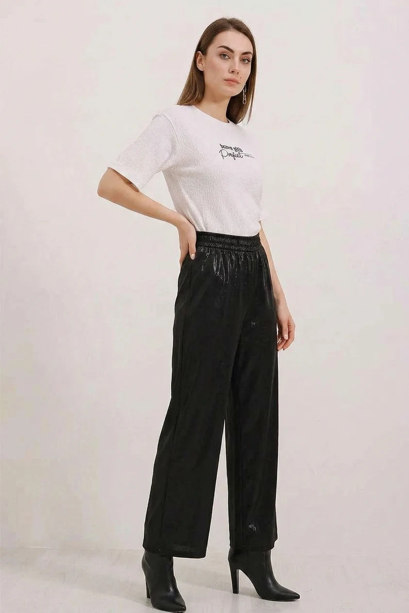 Kadın Oversize Baskılı Beyaz Tişört