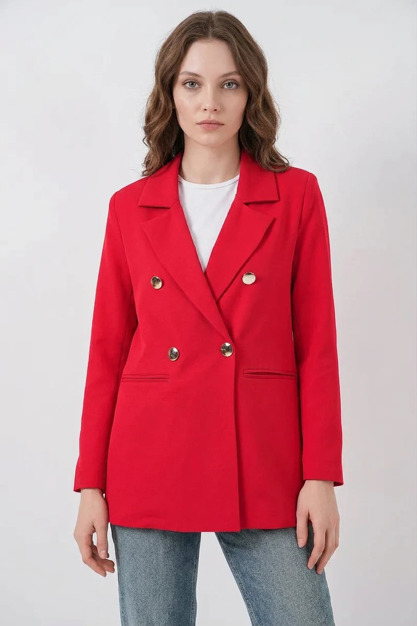 Kadın Kruvaze Yaka Ceket