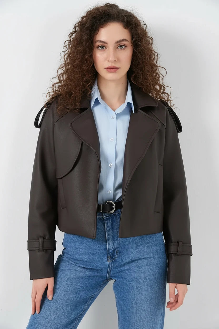 Kadın Klasik Yaka Oversize Ceket