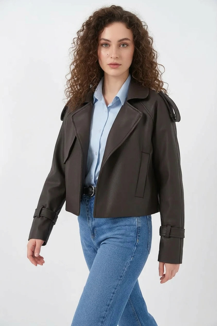 Kadın Klasik Yaka Oversize Ceket