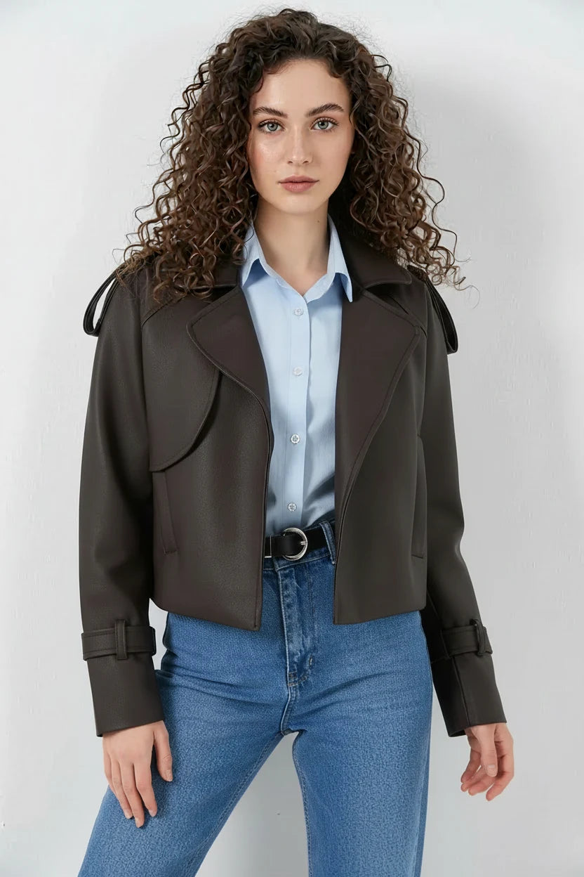 Kadın Klasik Yaka Oversize Ceket