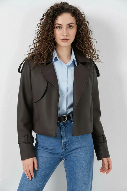 Kadın Klasik Yaka Oversize Ceket