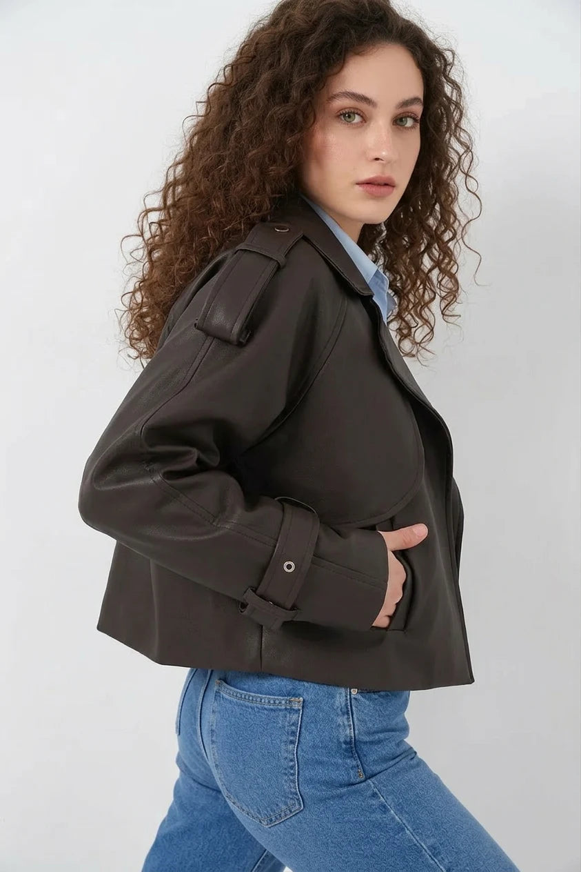 Kadın Klasik Yaka Oversize Ceket