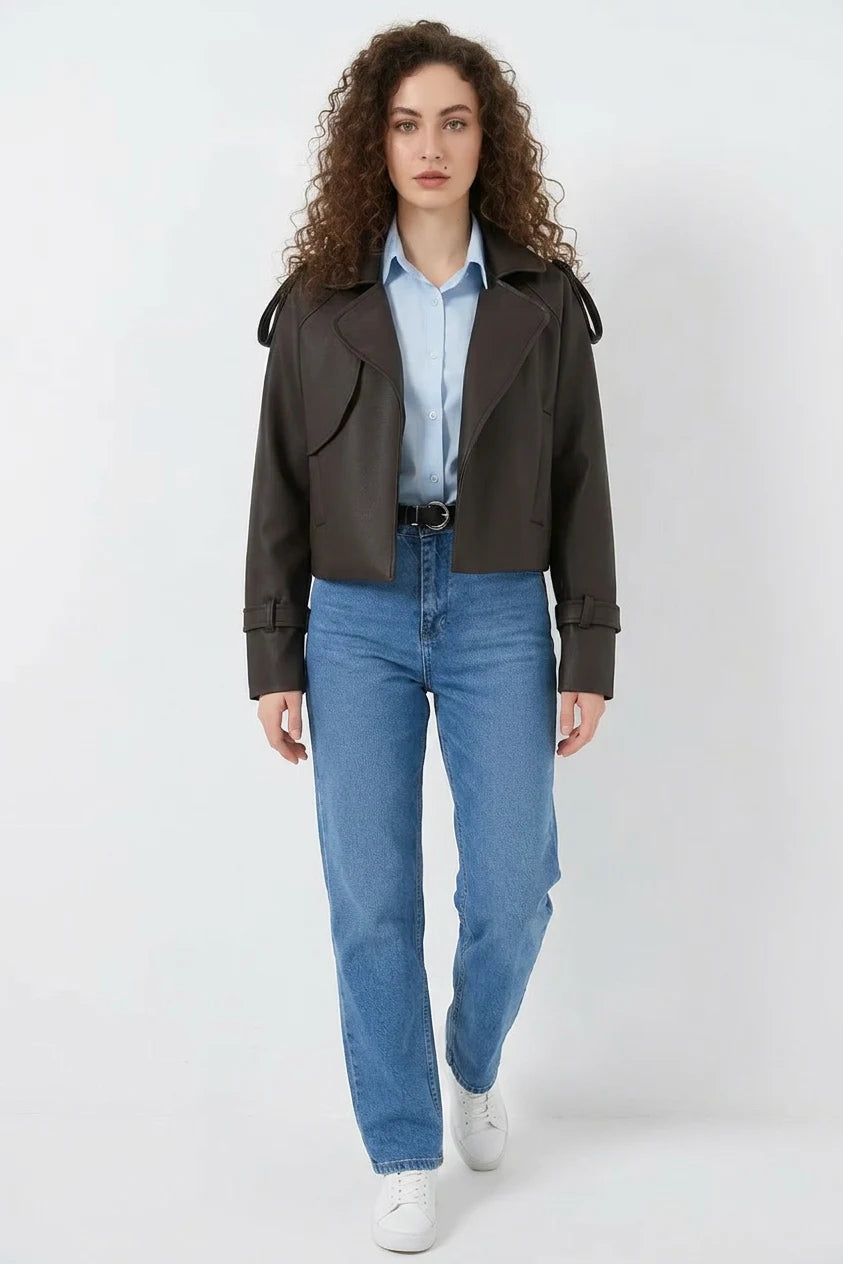 Kadın Klasik Yaka Oversize Ceket