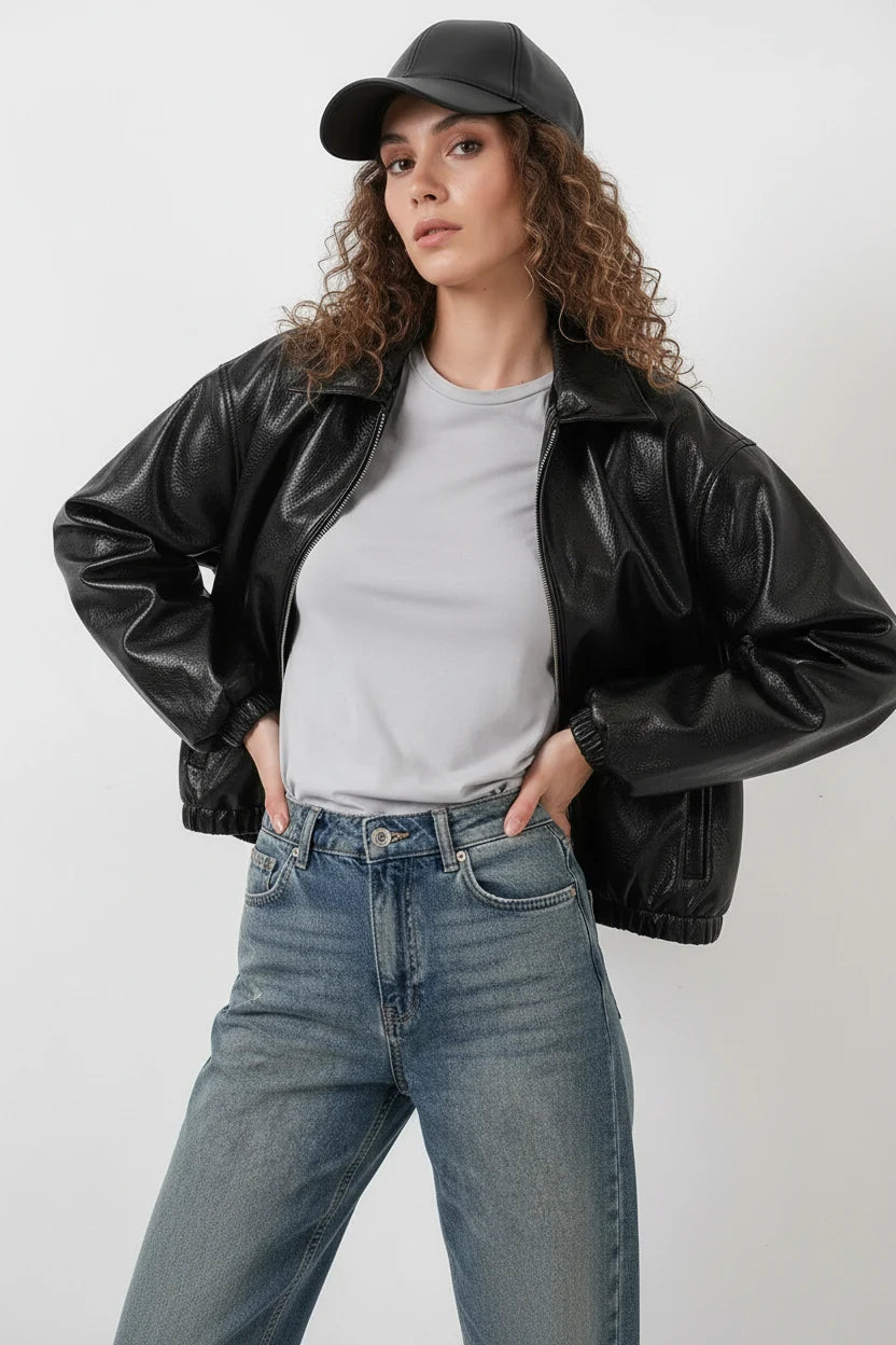 Kadın Klasik Yaka Oversize Ceket