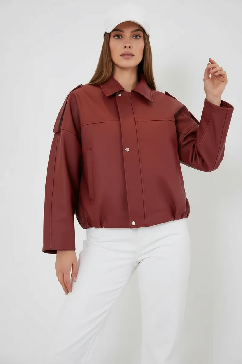 Kadın Klasik Yaka Oversize Ceket