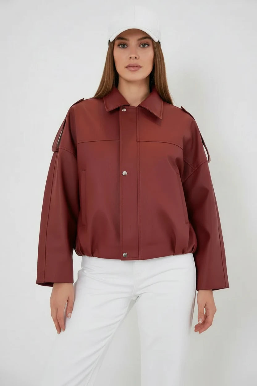 Kadın Klasik Yaka Oversize Ceket