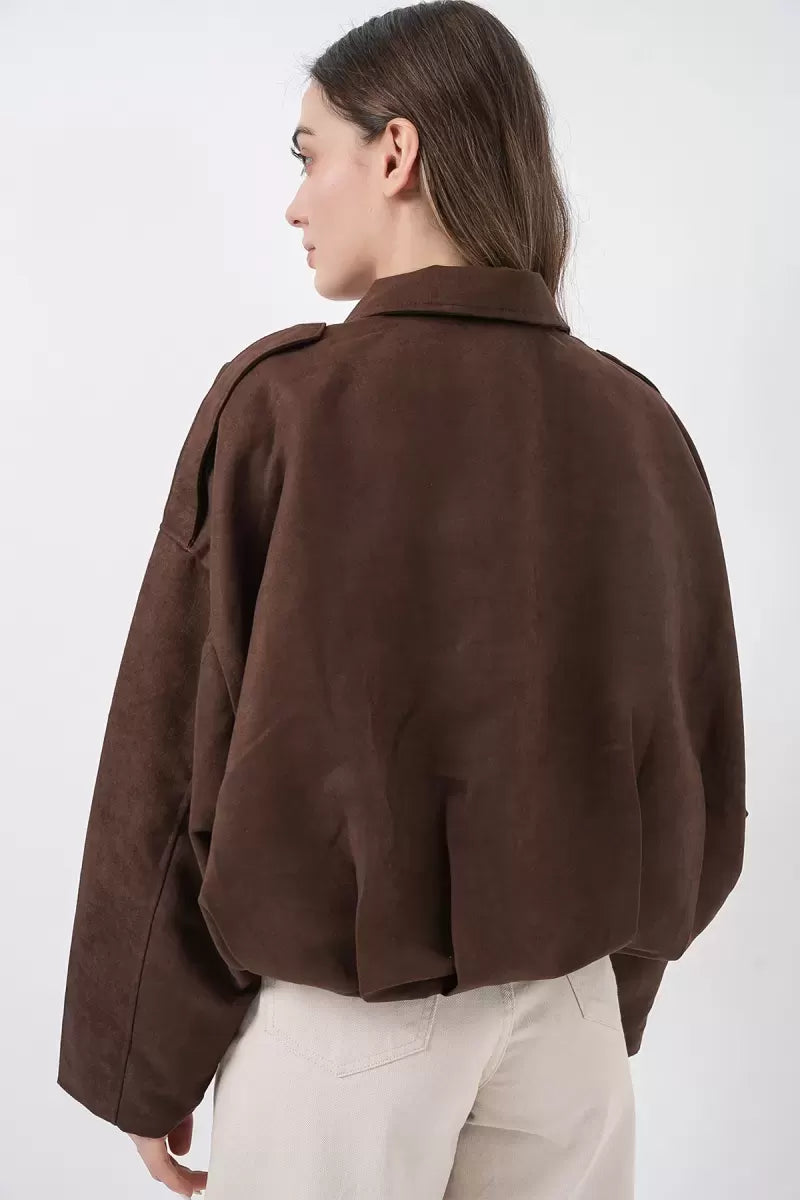 Kadın Klasik Yaka Oversize Ceket