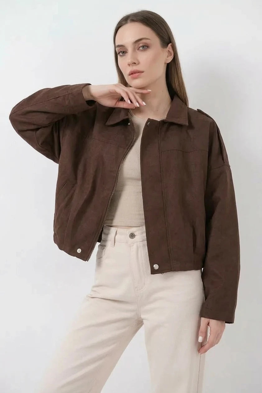 Kadın Klasik Yaka Oversize Ceket