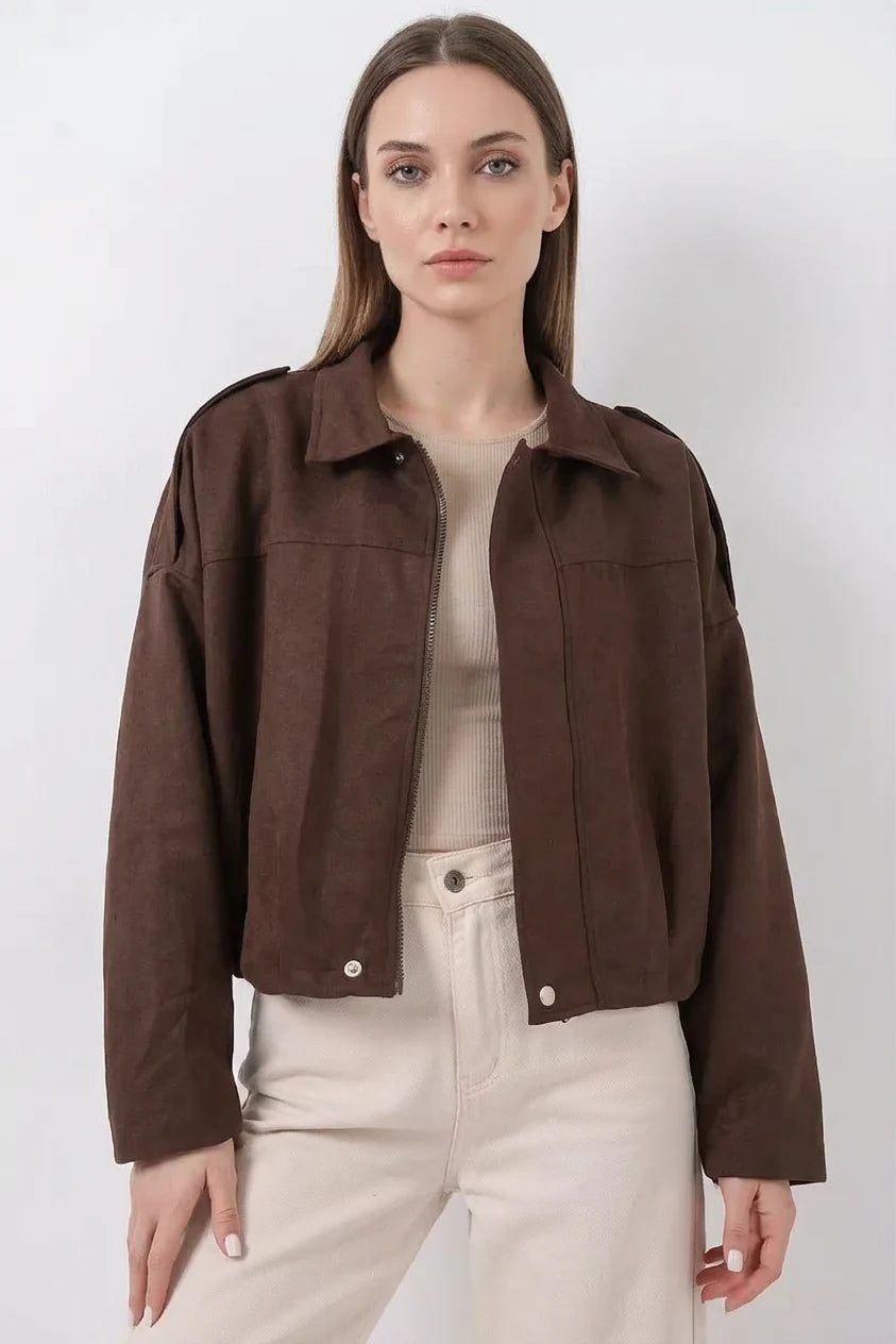 Kadın Klasik Yaka Oversize Ceket