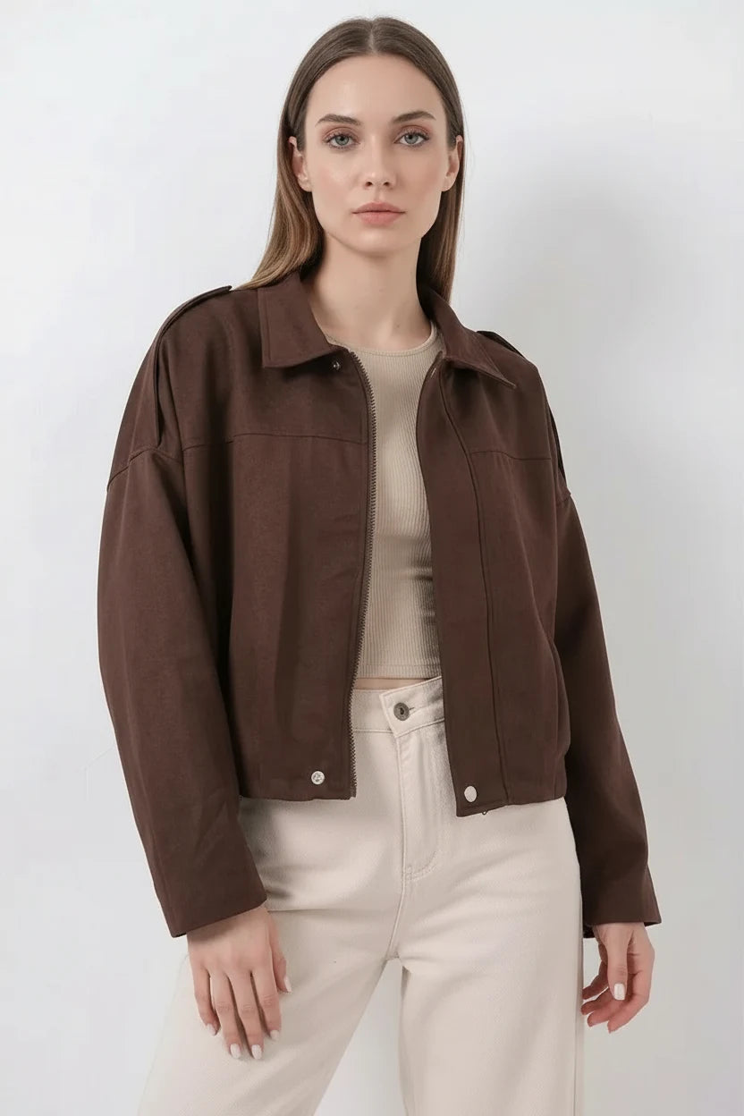 Kadın Klasik Yaka Oversize Ceket