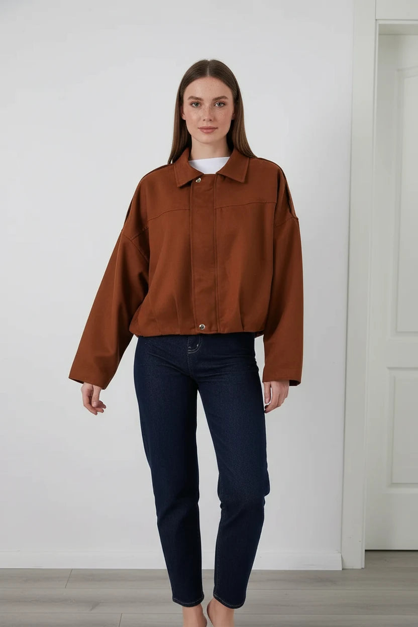 Kadın Klasik Yaka Oversize Ceket