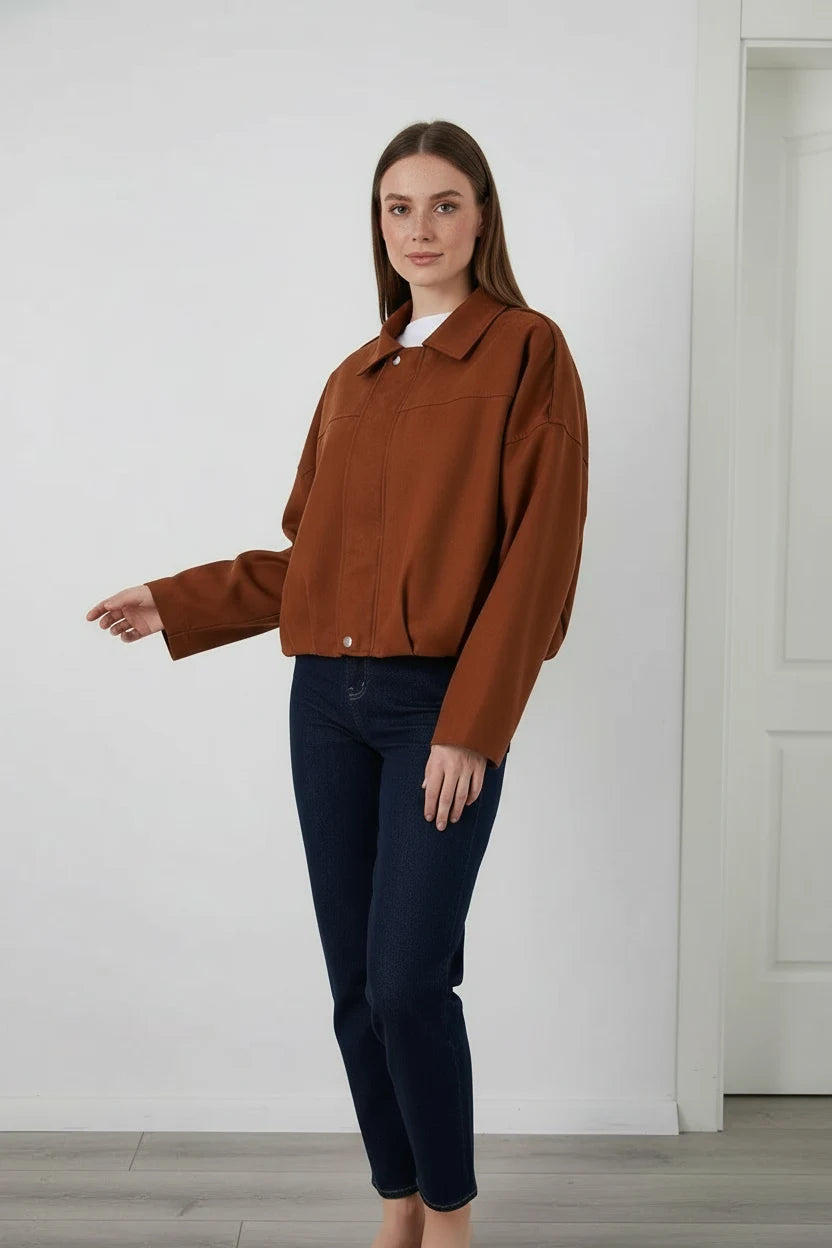 Kadın Klasik Yaka Oversize Ceket
