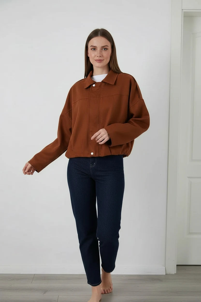 Kadın Klasik Yaka Oversize Ceket