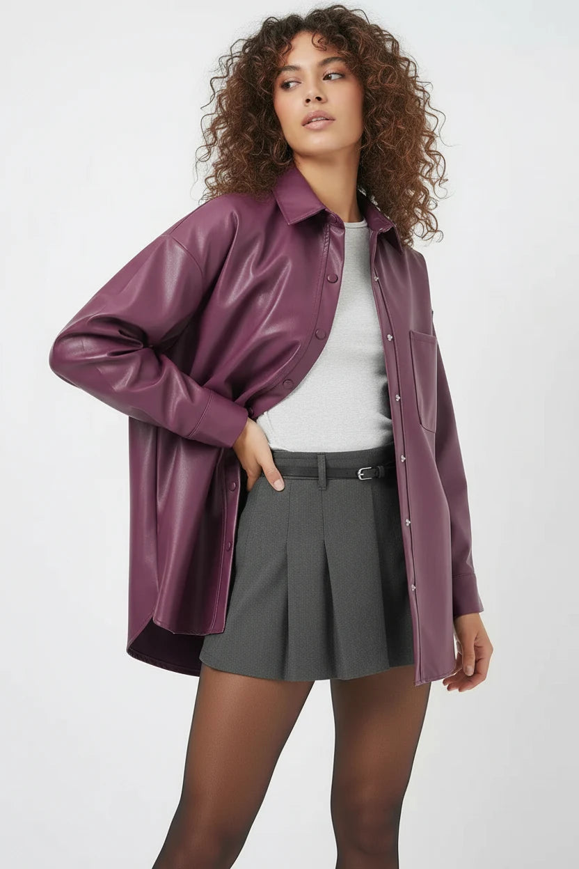 Kadın Oversize Kesim Gömlek