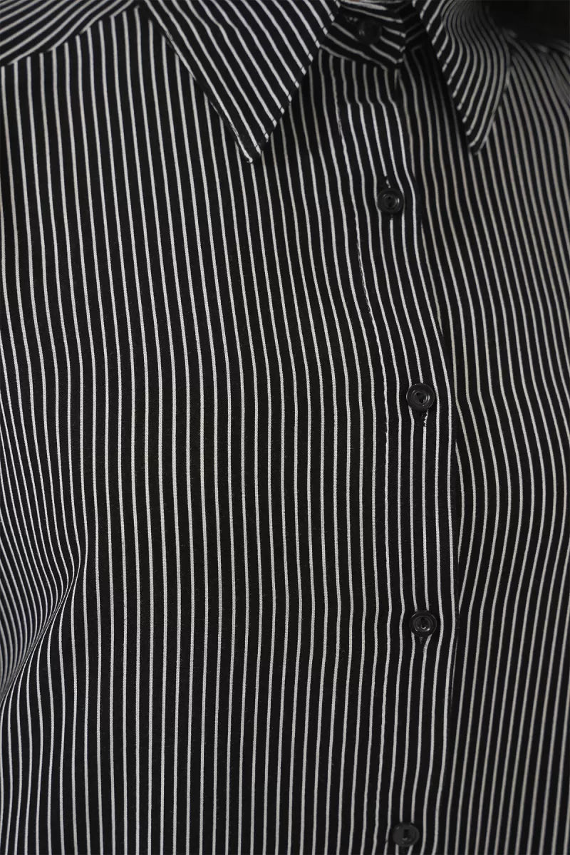 Kadın Oversize Çizgili Viskon Gömlek – Renk Seçenekleri 1