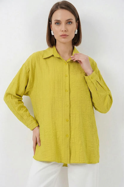 Kadın Oversize Pamuklu Gömlek