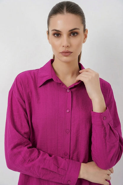 Kadın Oversize Pamuklu Gömlek