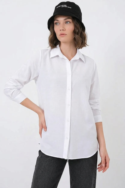 Kadın Oversize Basic Pamuklu Gömlek – Renk Seçenekleri 2