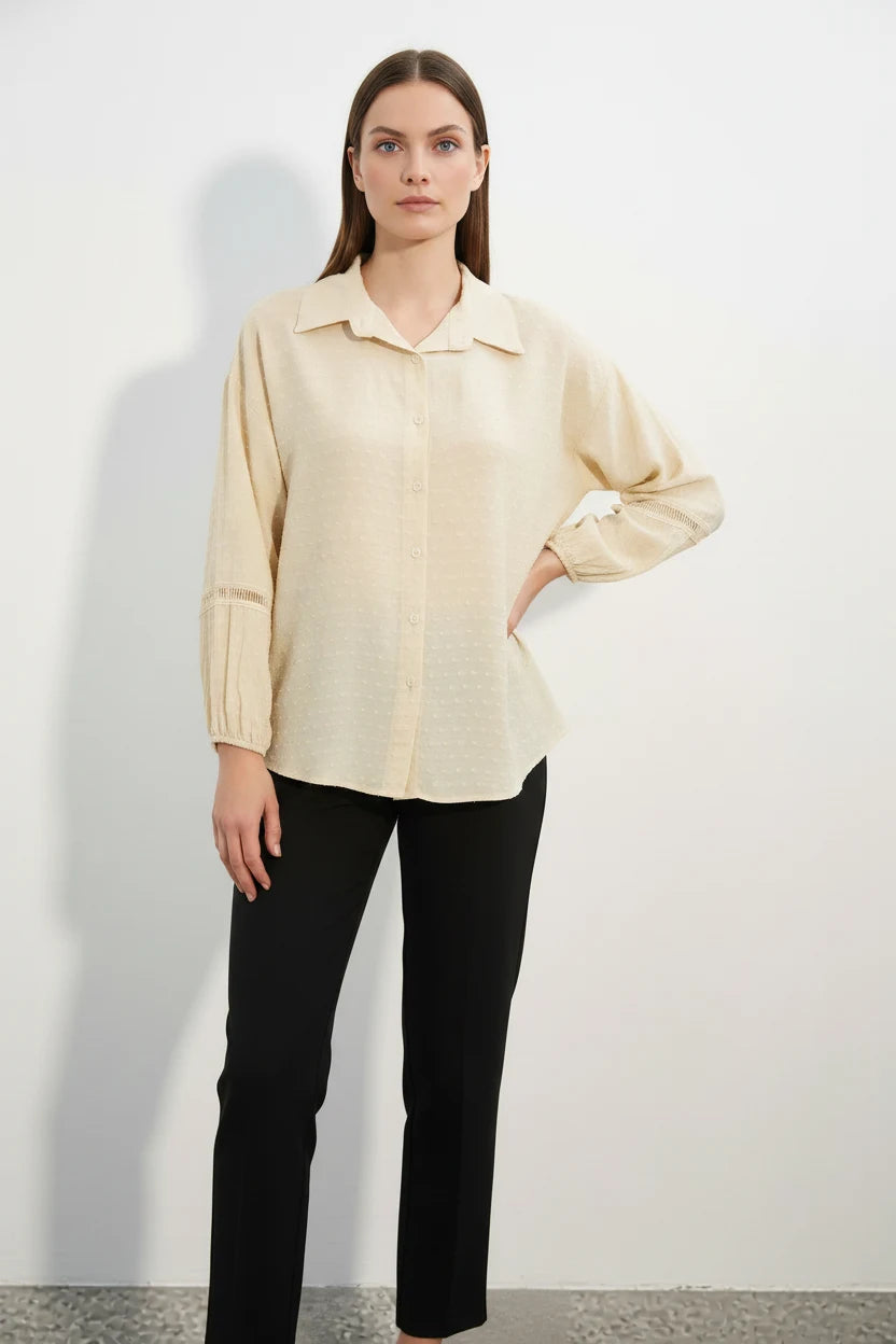 Kadın Oversize Desenli Gömlek