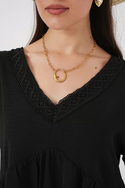 Kadın V Yaka Beli Büzgülü Kısa Kol Elbise