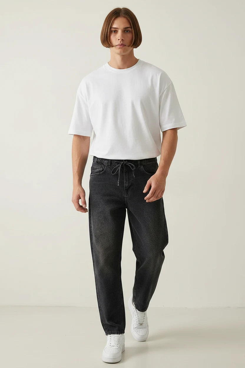 Erkek Rahat Kesim Baggy Denim Pantolon