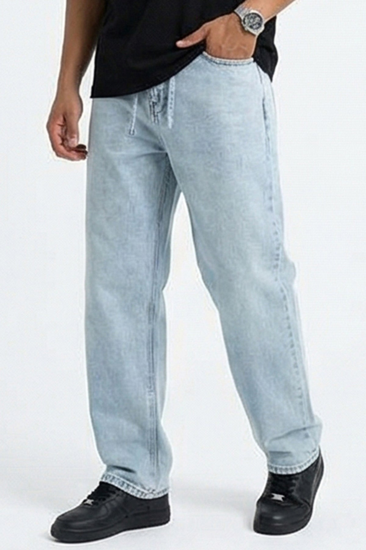 Erkek Rahat Kesim Denim Pantolon