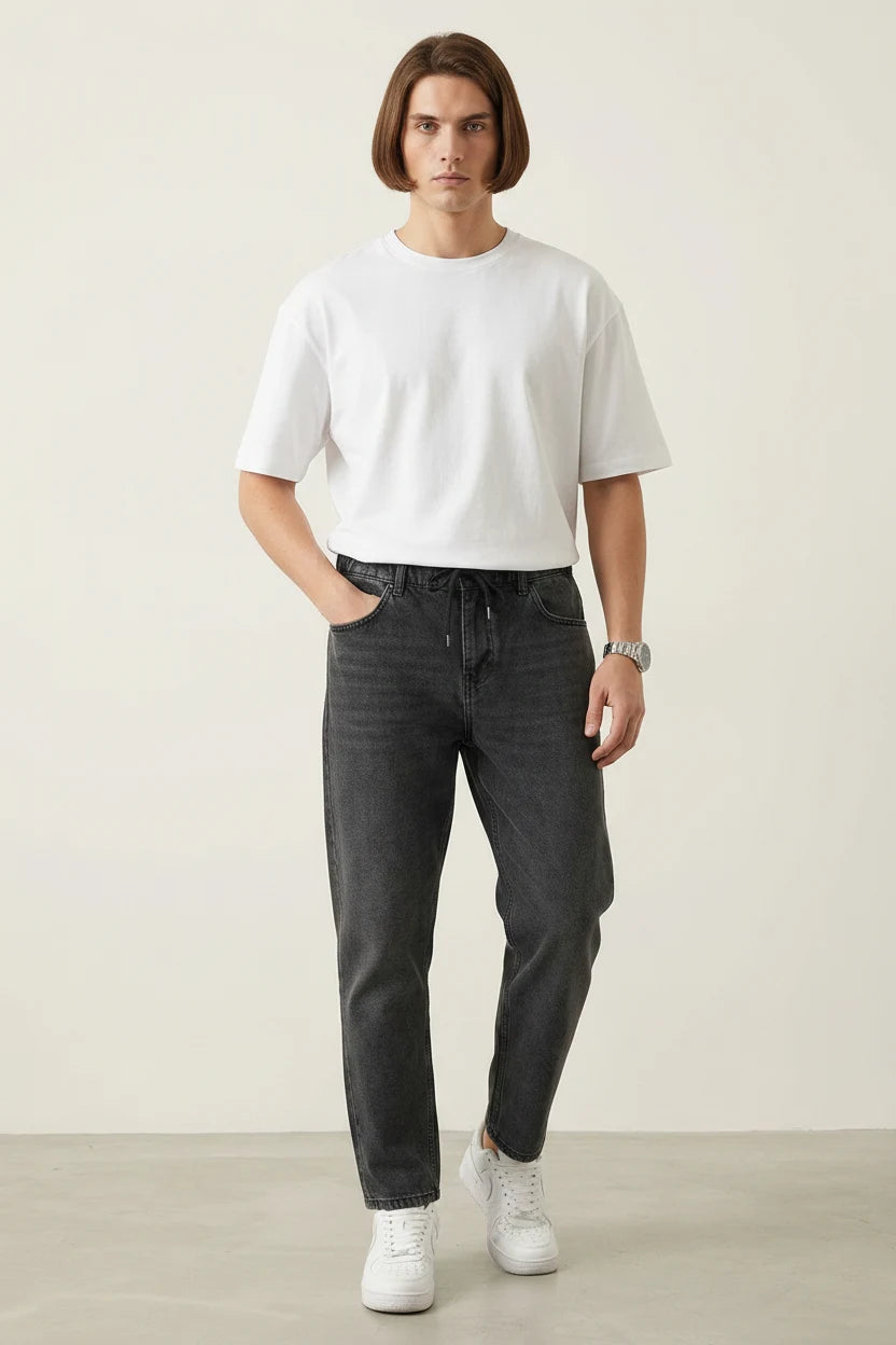 Erkek Rahat Kesim Baggy Denim Pantolon