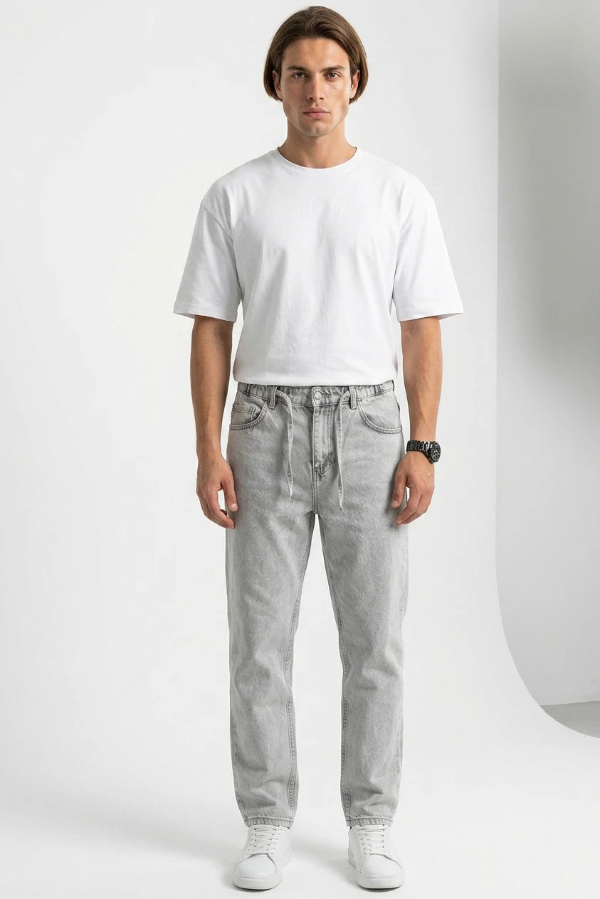 Erkek Rahat Kesim Baggy Denim Pantolon