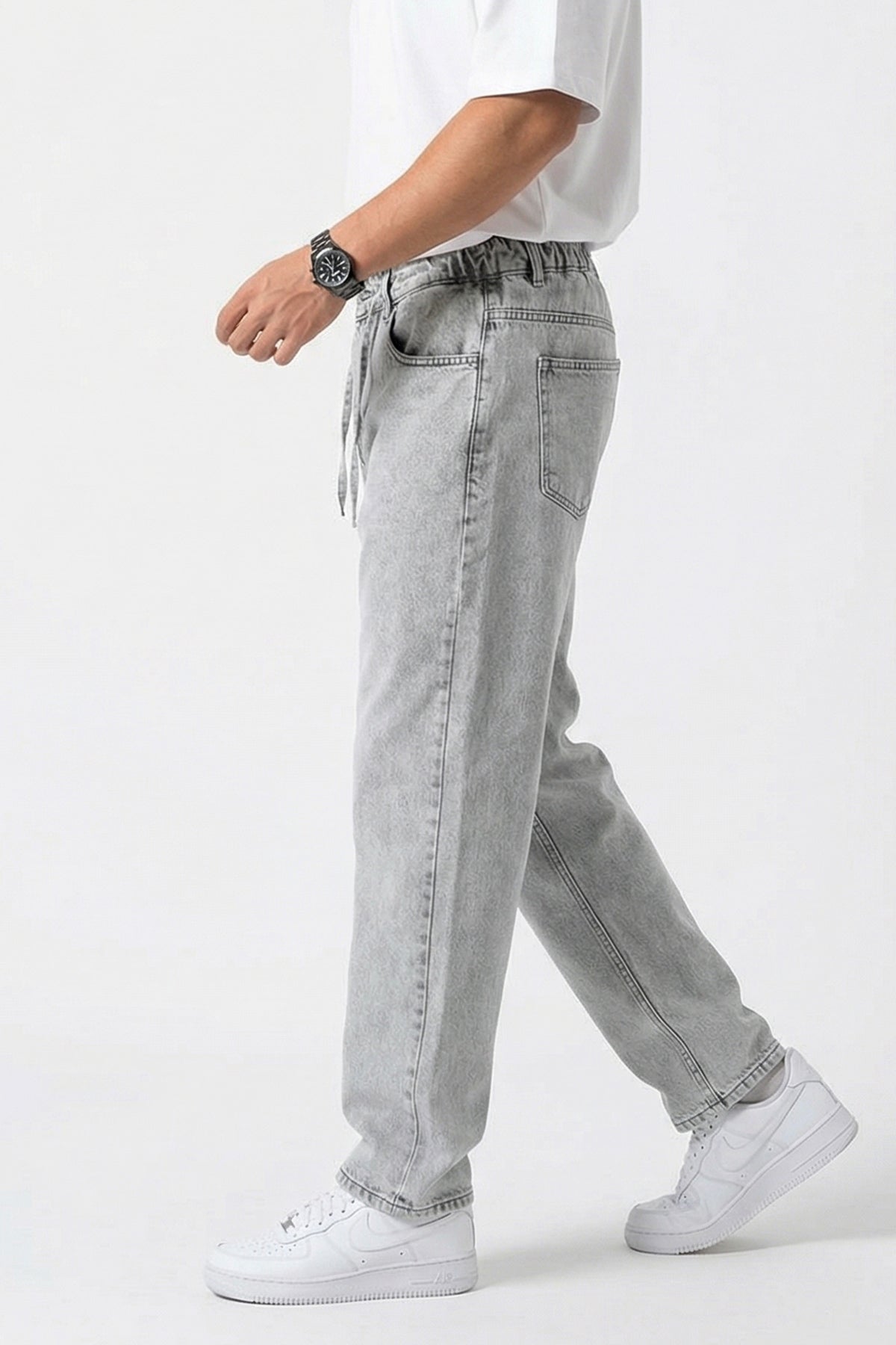 Erkek Rahat Kesim Baggy Denim Pantolon
