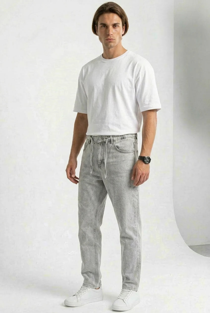 Erkek Rahat Kesim Baggy Denim Pantolon