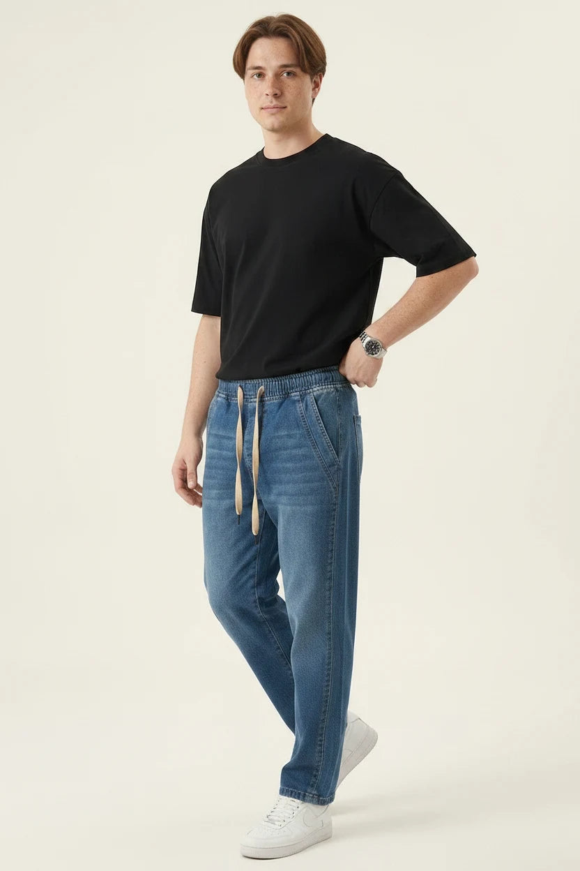 Erkek Rahat Kesim Denim Pantolon