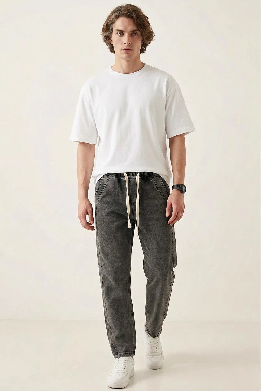 Erkek Rahat Kesim Baggy Denim Pantolon