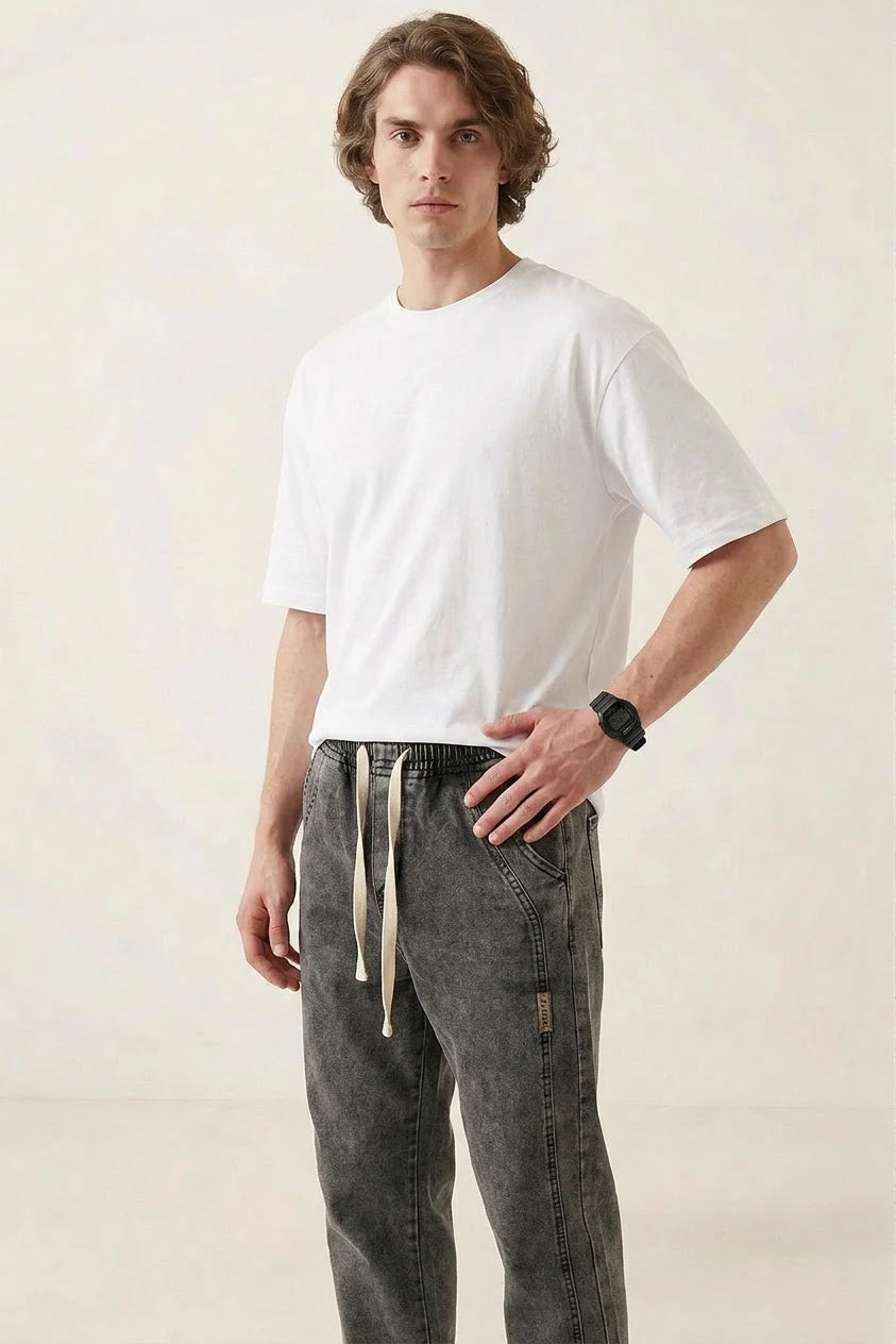 Erkek Rahat Kesim Baggy Denim Pantolon