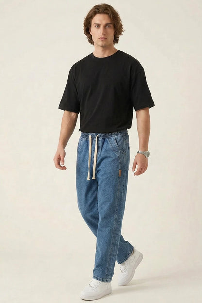 Erkek Rahat Kesim Baggy Denim Pantolon