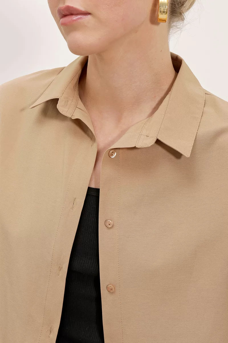 Kadın Basic Oversize Pamuklu Gömlek