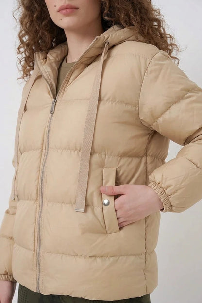 Kadın Kapşonlu Vizon Mont