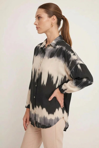 Kadın Oversize Desenli Gömlek
