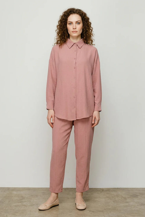 Kadın Oversize Pudra Takım