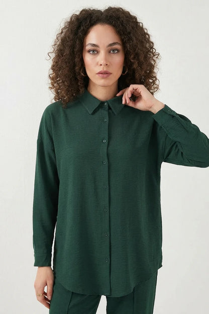Kadın Gömlek Yaka Oversize İkili Takım – Renk Seçenekleri 1
