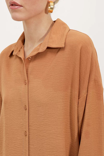 Kadın Gömlek Yaka Oversize İkili Takım – Renk Seçenekleri 1