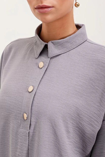 Kadın Düğmeli Oversize Takım