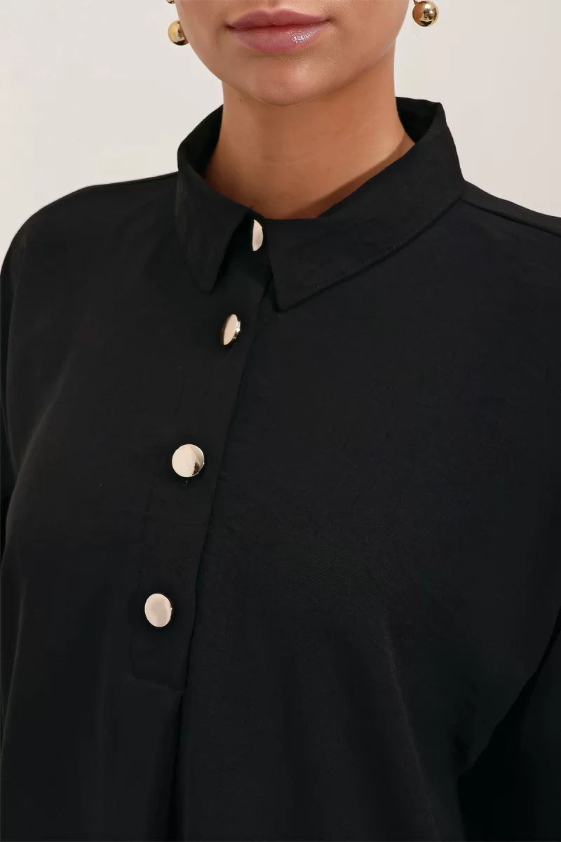 Kadın Düğmeli Oversize Takım
