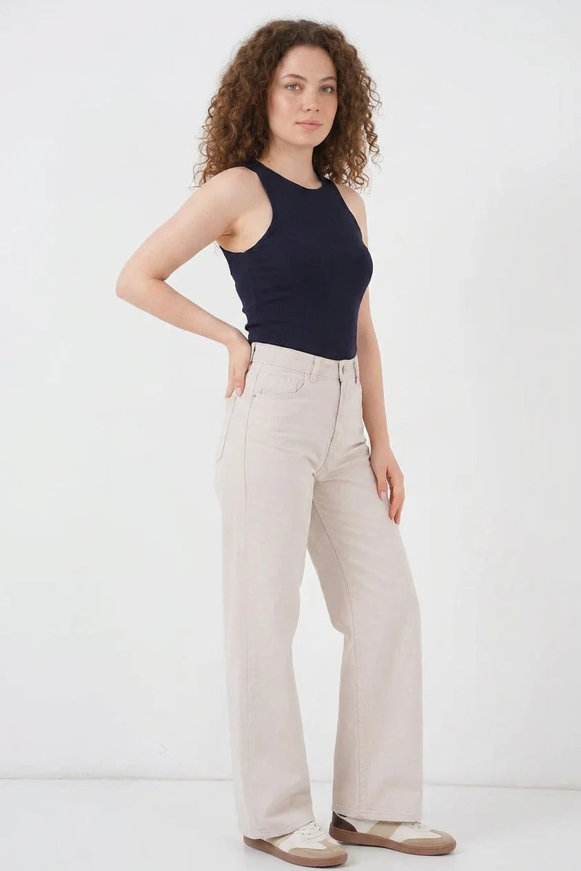 Kadın Halter Yaka Lacivert Body