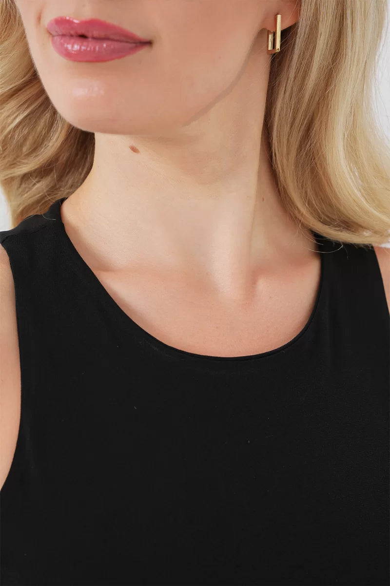 Kadın Halter Yaka Siyah Body