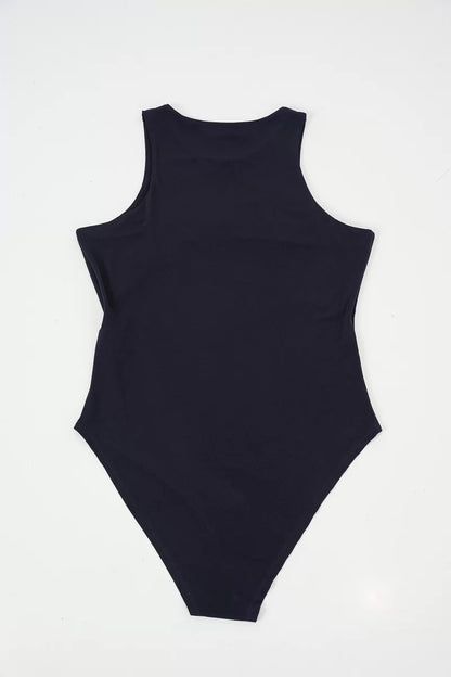 Kadın Halter Yaka Lacivert Body