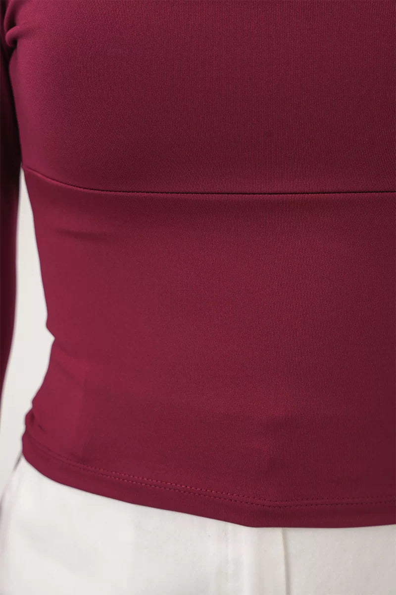 Kadın Kare Yaka Slim Fit Bluz